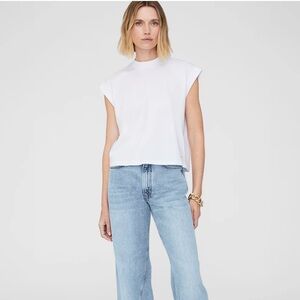 Anine Bing White Sleeveless Tee